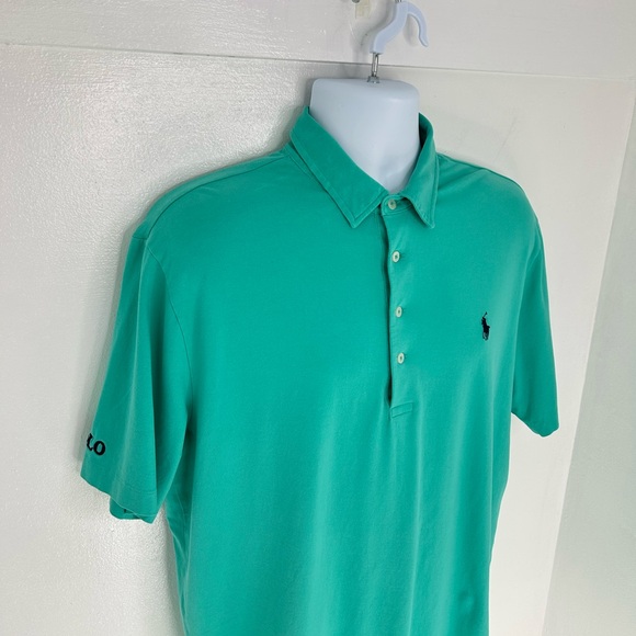 Polo Golf Ralph Lauren Polo Size Large Stretch Lisle Pima Cotton Green Shirt - Picture 4 of 12